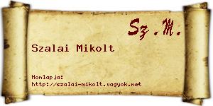 Szalai Mikolt névjegykártya